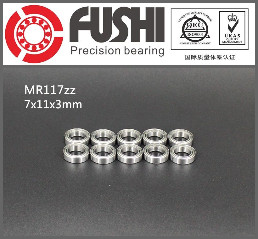 7x11x2.5 mm 10 PCS MR117 Metal OPEN Ball Bearing Bearings 7*11*2.5