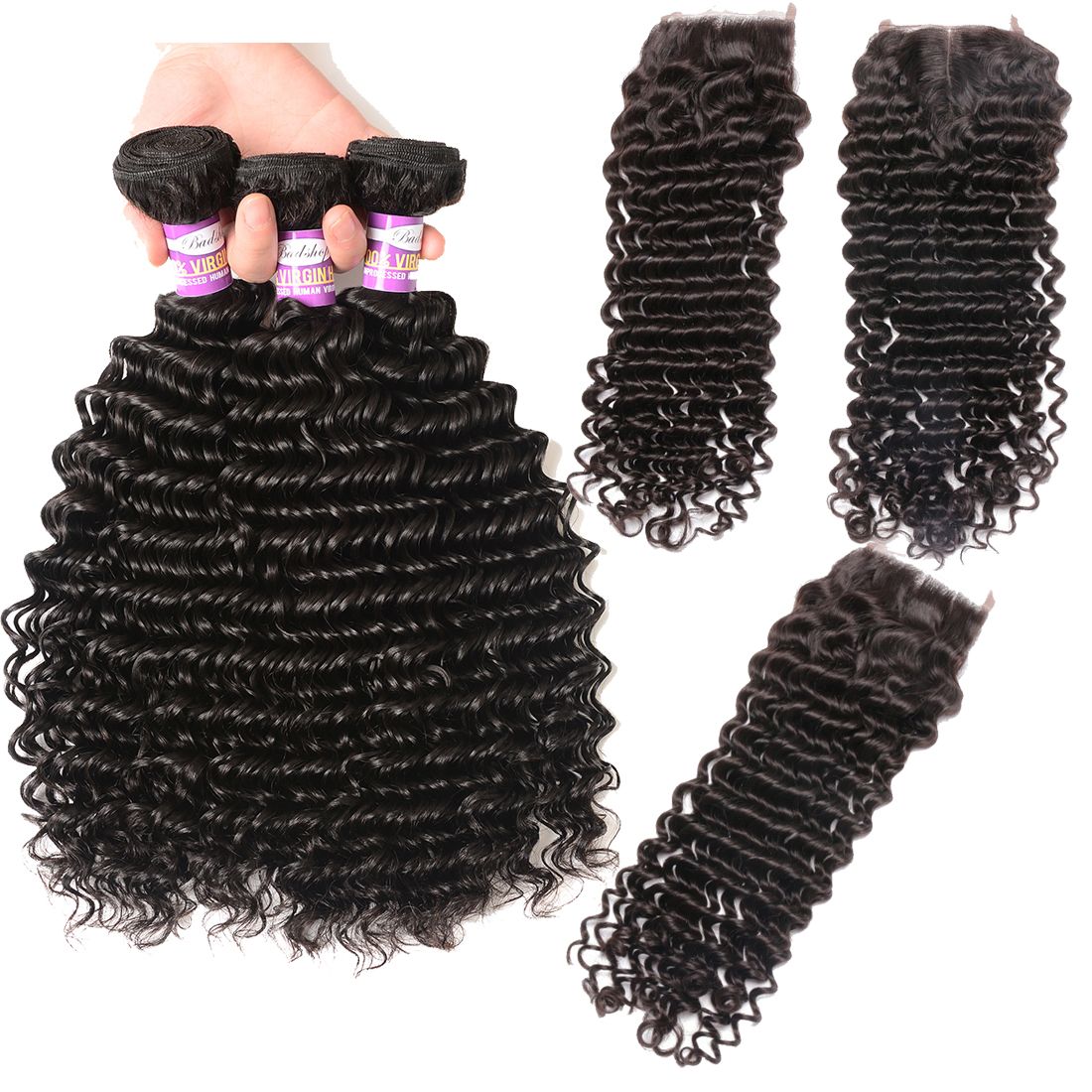 8a Malaysian Deep Curly Hair With Closure Malaysian Deep Curly