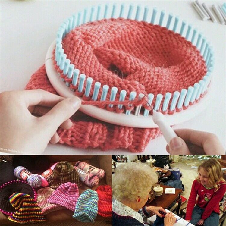 2019 Diy Knitting Tool 4size Colourful Abs Plastic Knit Quick Round Knitting Loom Set Hat Scarf Sweater Looms Hand Knitting Knit Loom La476 From