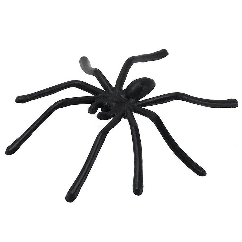 plastic black spiders