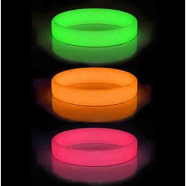 Glow in the Dark Silicone Bracelets/wristband Without Logo/test Printed