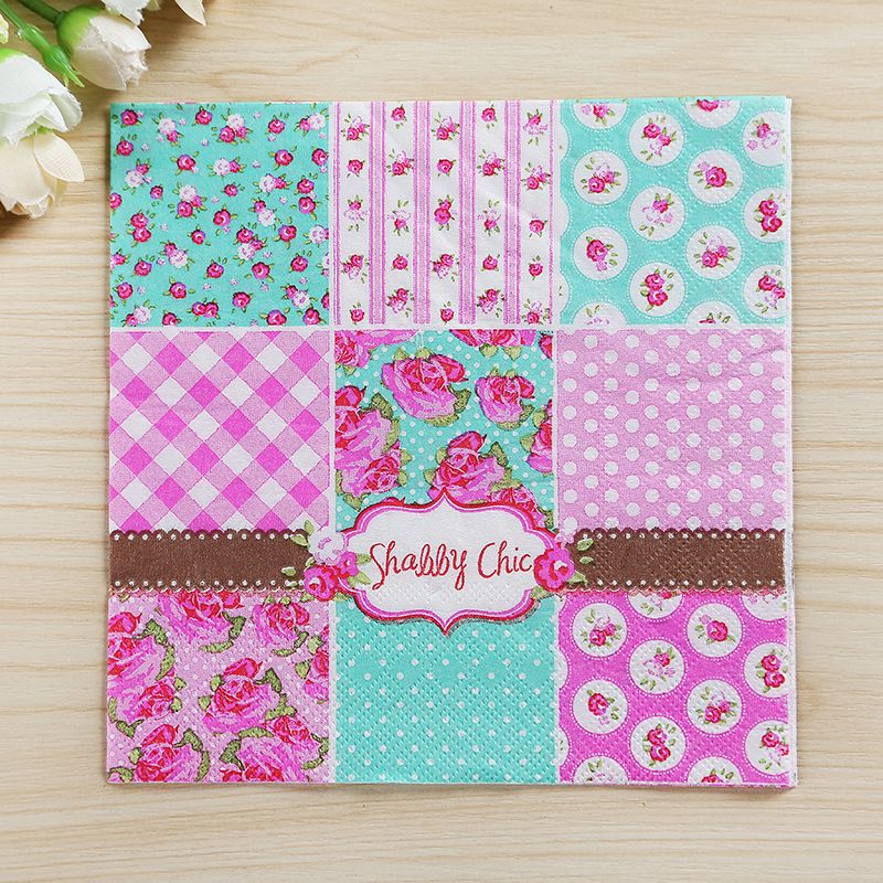 online cheap wholesale flower paper napkin tissue decoupage flower paper napkins