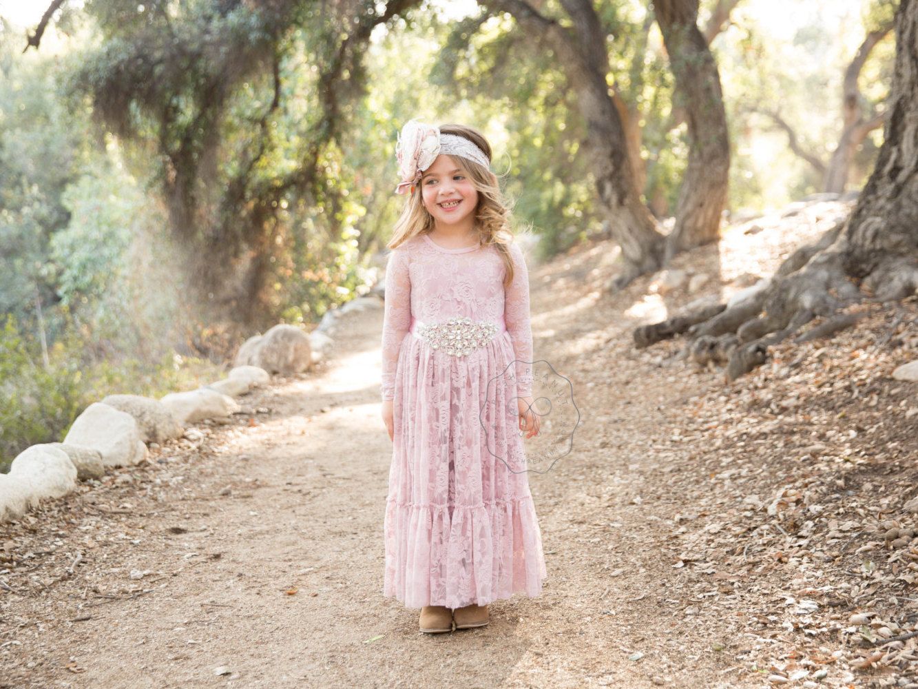dusty rose boho dress