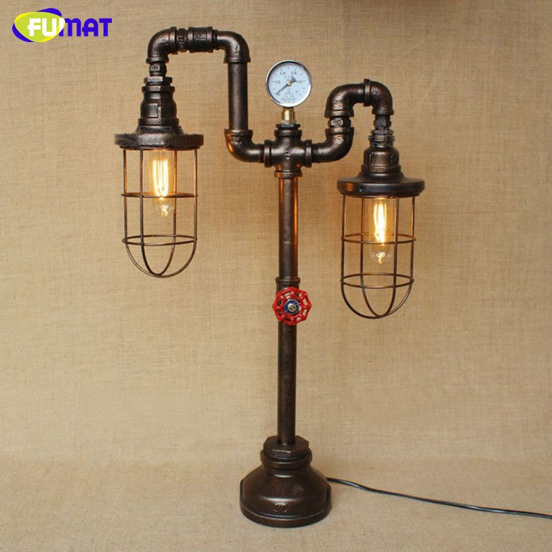 Best Fumat Iron Cage Water Pipe Table Lamps Nordic Loft Fumat Iron Cage Water Pipe Table Lamps Nordic Jpg