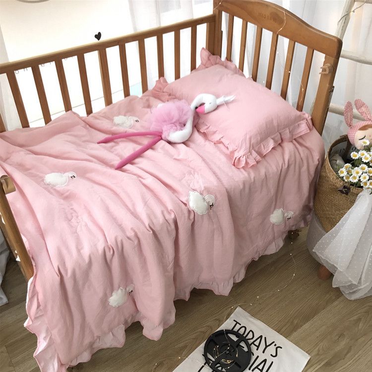 High End Cotton Washed Three Dimensional Embroidery Summer High End Cotton Washed Three Dimensional Embroidery Summer Gauze Air Conditioning Is The Core Baby Nap Bedding Kids Queen Sets For