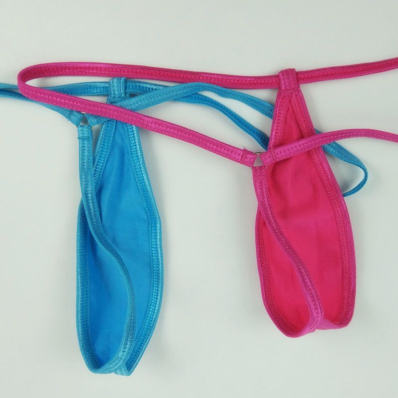 Man Mens Penis Pouch G String Cotton Mesh Transparent Micro Mini Bikini