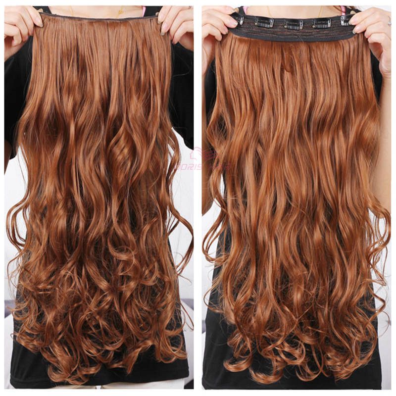 High Quality Long Clip In Hair Extensions 24inch 130g Synthetic Hair