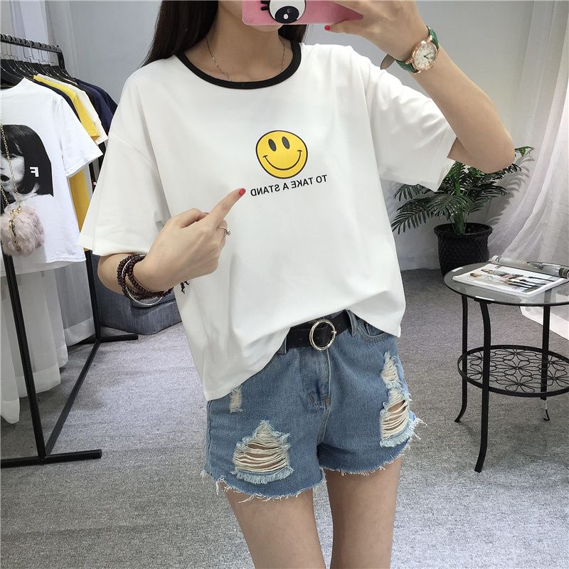 2019 Harajuku T Shirt Women Korean Style T Shirt Tee 