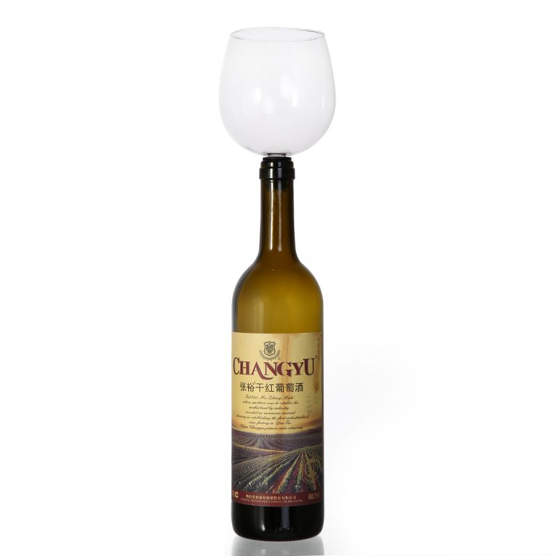 wine bottle that turns into a glass