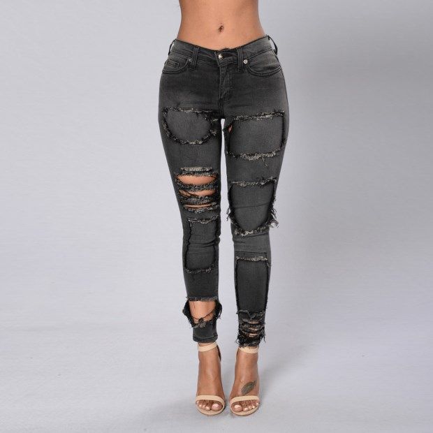 Acquistare 2017 Donne Calde Di Vendita Nero Jeans Strappati Strappati Vita  Bassa Moda Vintage Slim Fit Distressed Migliori Jeans Denim Le Donne  Allingrosso Economico | Consegna Veloce E Qualità | It.Dhgate