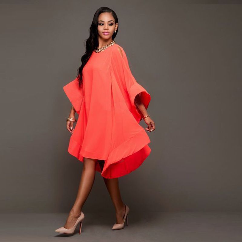 robe orange pas cher