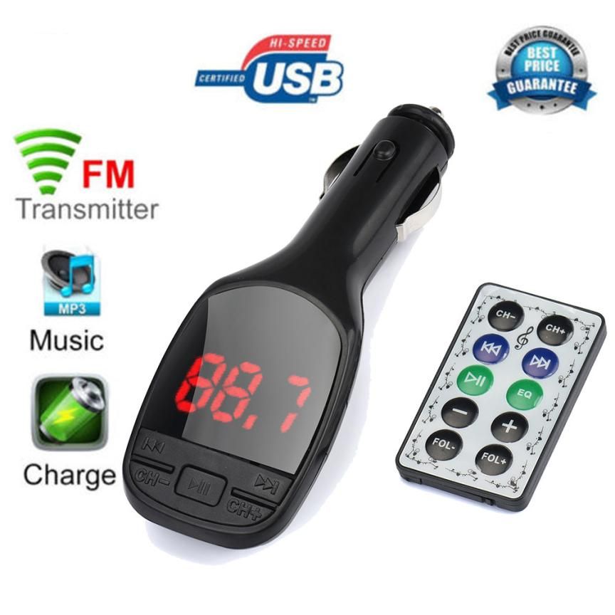 New Arrival Wireless Mp3 Player Auto Fm Transmitter Modulator Lcd