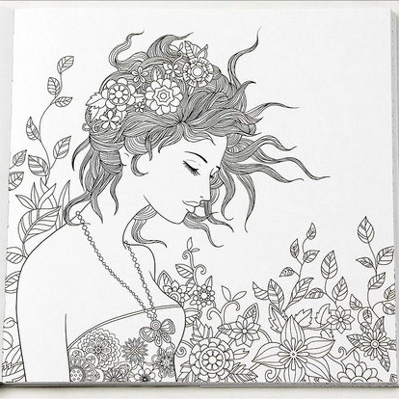 96 Pages Floating Lace Adults Colouring Book Secret Garden Art Coloring Books Antistress Painting Drawing Large Color From
