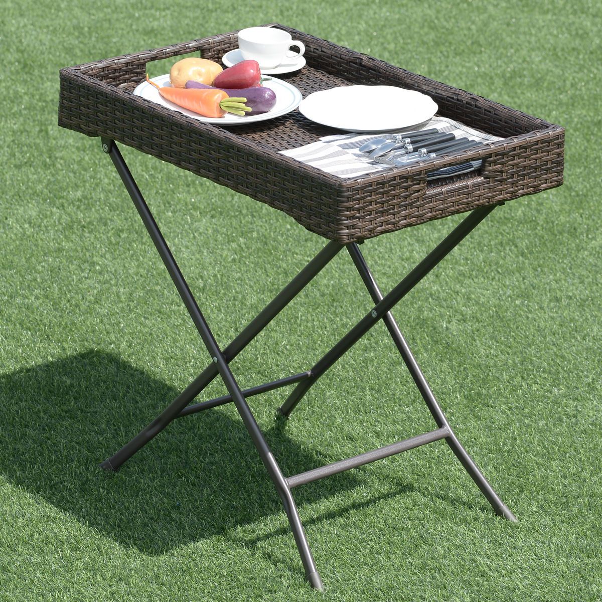 2018 Brown Rattan Side Table Tray Bedside Coffee Wine 2018 Brown Rattan Side Table Tray Bedside Coffee Wine Desk Display Stand From Luluge998 40 21 Dhgate Com