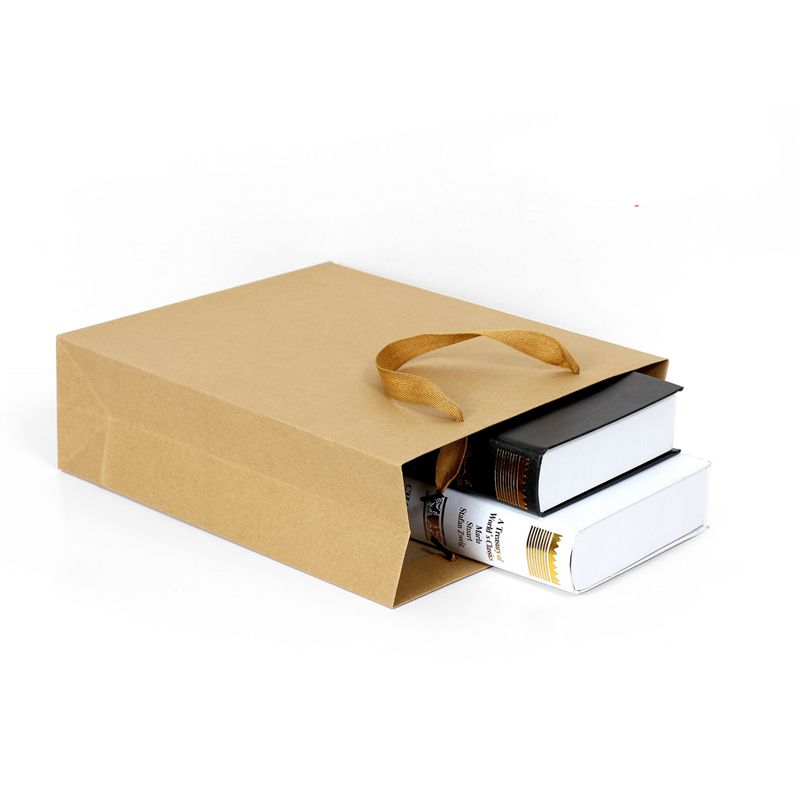 2021 Wholesale10 Different Sizes Stock And Kraft Paper Gift Bag Brown