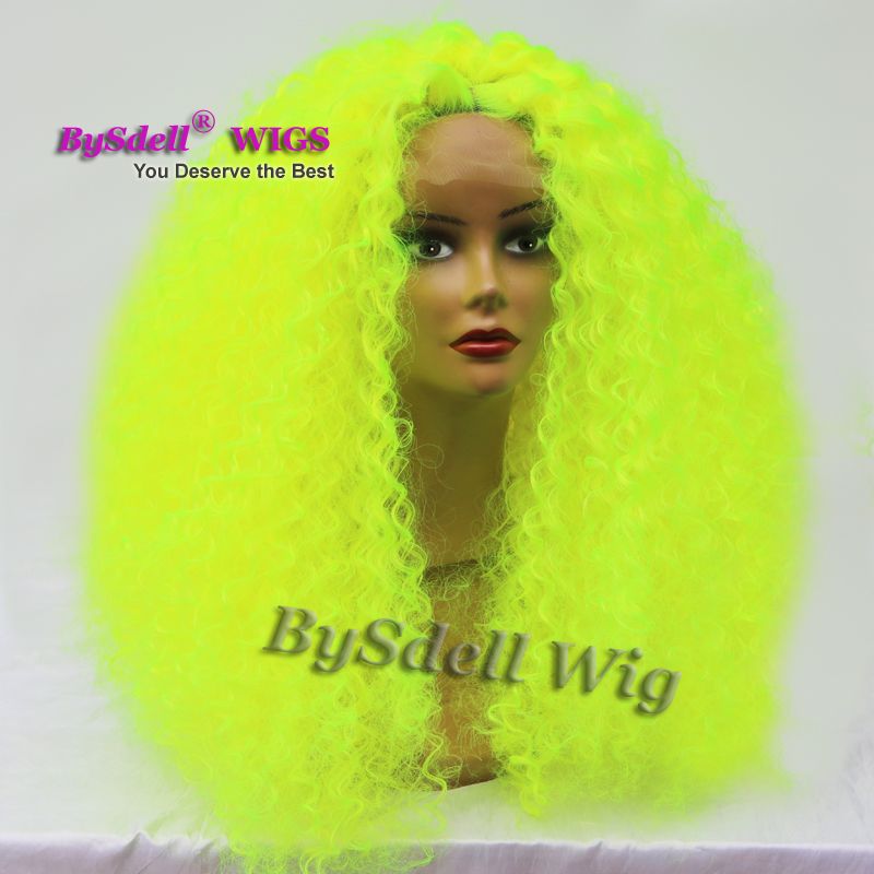 Fairy Drag Queen Frisyr Peruk Syntetisk Dam Gaga Afro Kinky Lockig