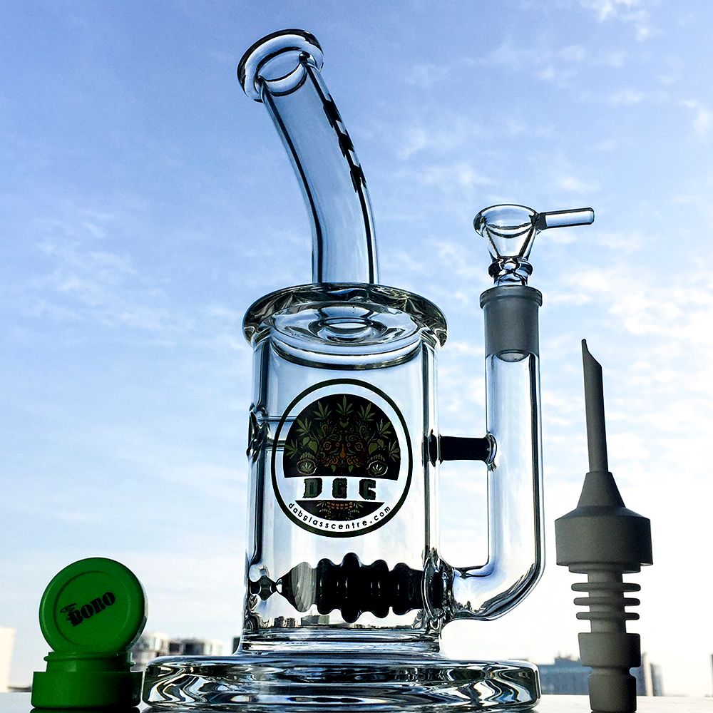 2019 Glass Mouthpiece Small Bong 9.5 Inch Beehive Perc Bongs 5mm