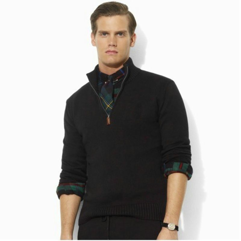 polo sweater zipper