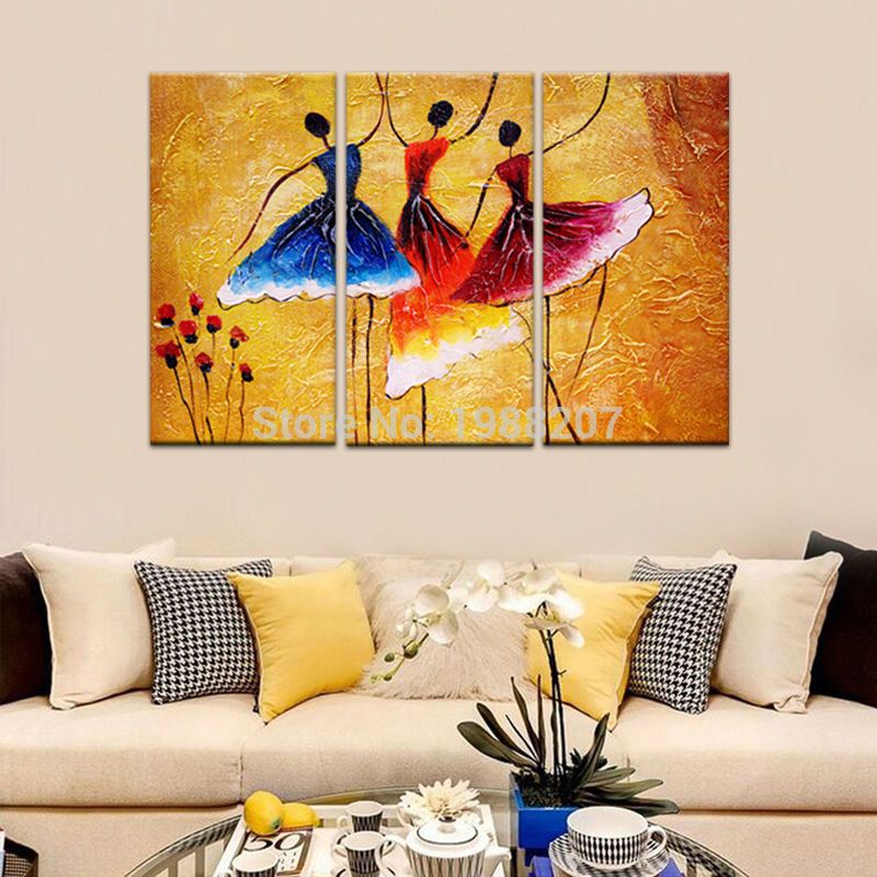 Spanish Wall Decor 2017 3 panles abstract spanish dance oil paintings printed on Spanish Wall Decor 2017 3 panles abstract spanish dance oil paintings printed on