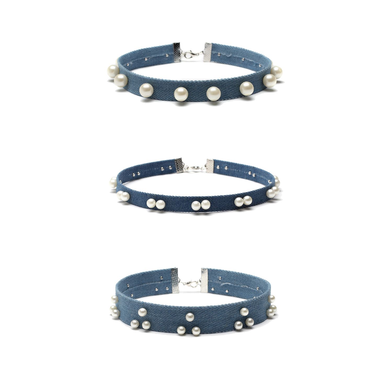 Acquista Vendita Calda Collana Di Perle Colorate Collana Di Choker Collana Di Jeans Le Donne 17 Collane Del Choker Del Diamante 3 Pezzi A 2 Dal Widesupplier Dhgate Com