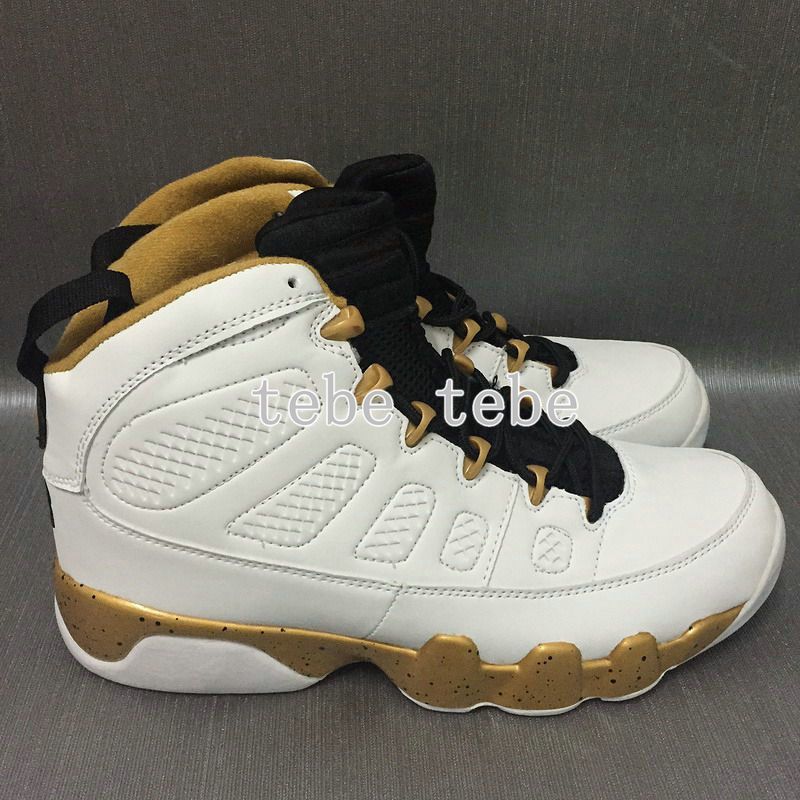 2017 New Air Retro 9 Space Jam White Red Basketball Shoes Mens Retros 9s Spaces Jam White Bronze 