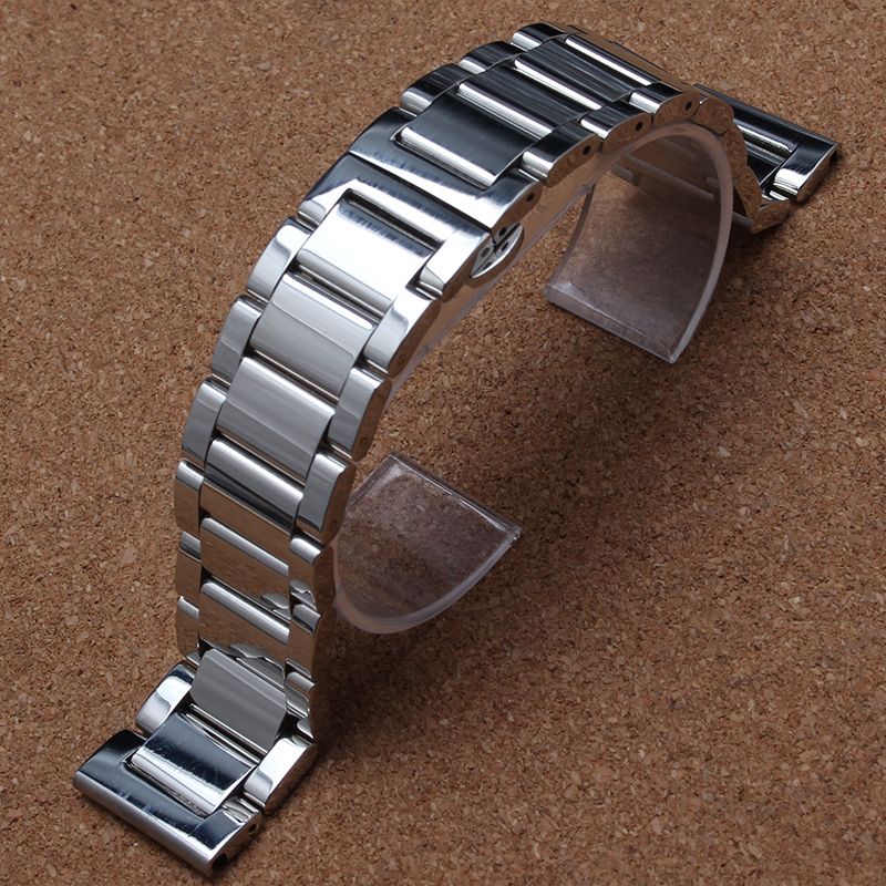18mm solid stainless steel watch bracelet