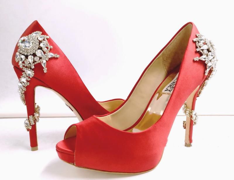 2017 Red/White Designer Shoes For Wedding Silver High Heel