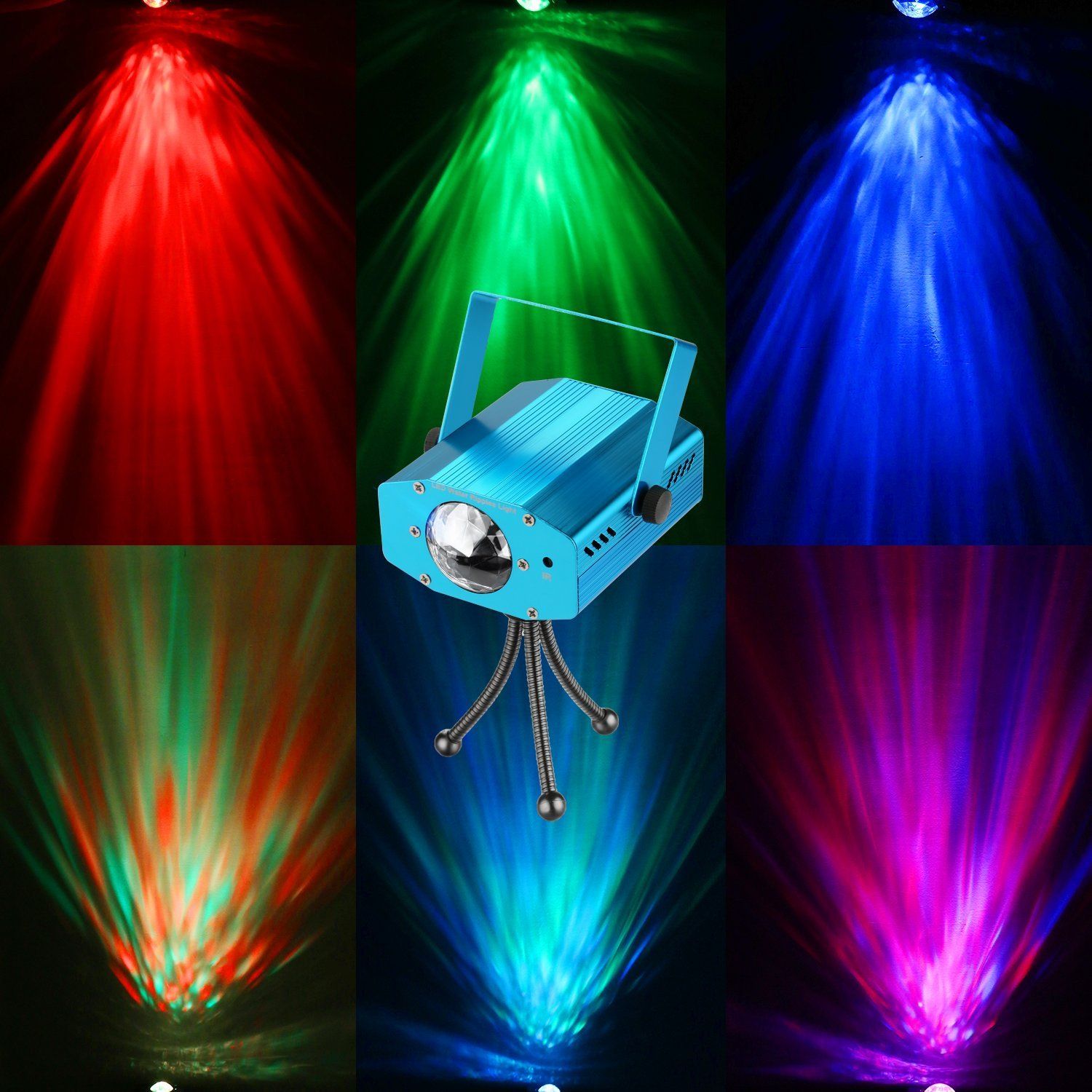 Party Lights Strobe StageOcean Wave Projector Halloween Christmas Rgb