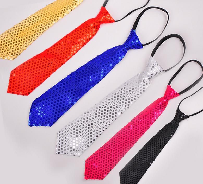 2019 Sparkly Glitter Sequin Tie Adults Child Neckwear Fashion Unisex