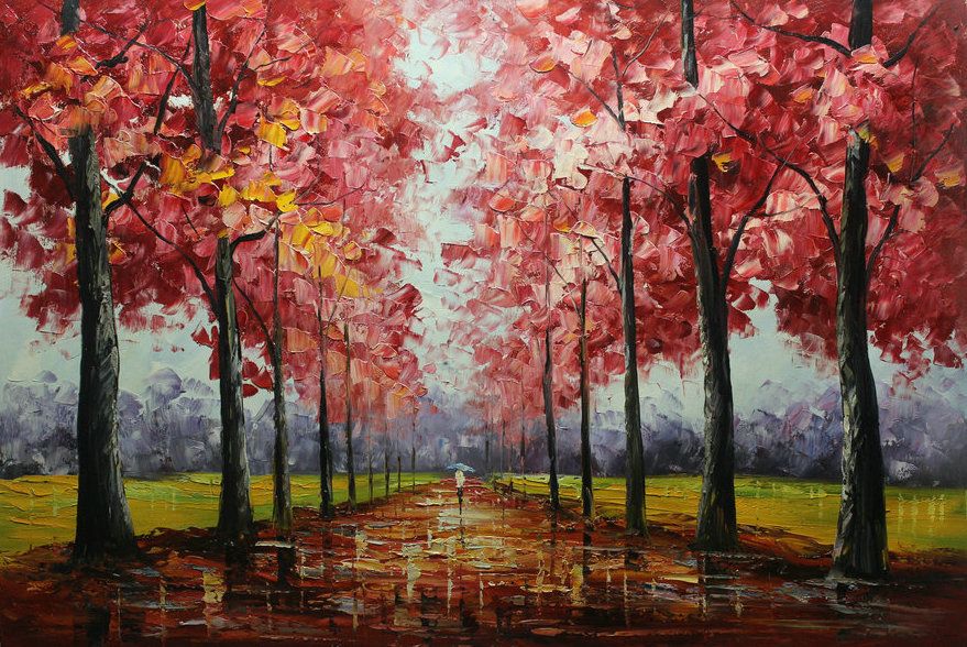 2019 Framed Hot 100 Hand Painted Thick Oil Color Palette Knife 2019 Framed Hot 100 Hand Painted Thick Oil Color Palette Knife Abstract Landscape Painting Modern Living Room Home Decor Canvas Dh026 From