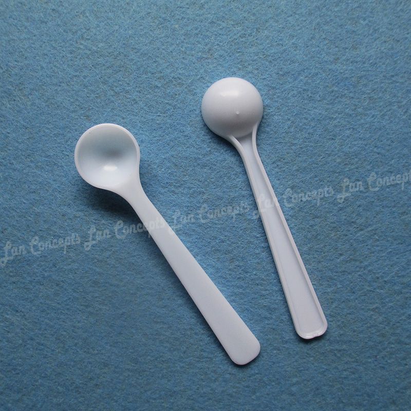 1 g gram 2ML Plastic Scoop Measuring Tool PP Spoon for Liquid medical milk powder - OP976