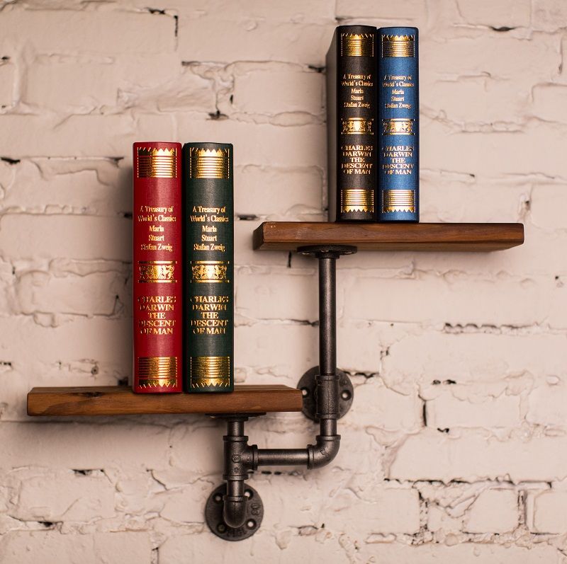 Corner Shelf Diy Brackets Wall Organizer Please Note Each Piece Of Wood Is Unique The Color Will Be Diffe