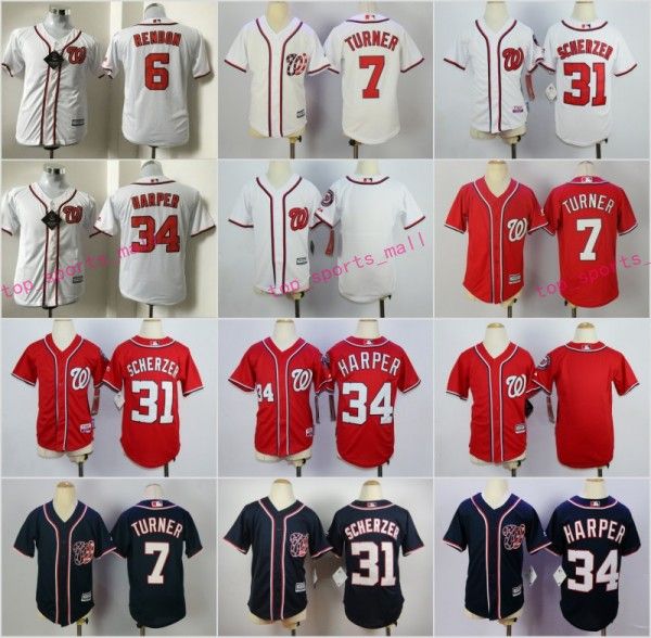 washington nationals red white and blue jersey