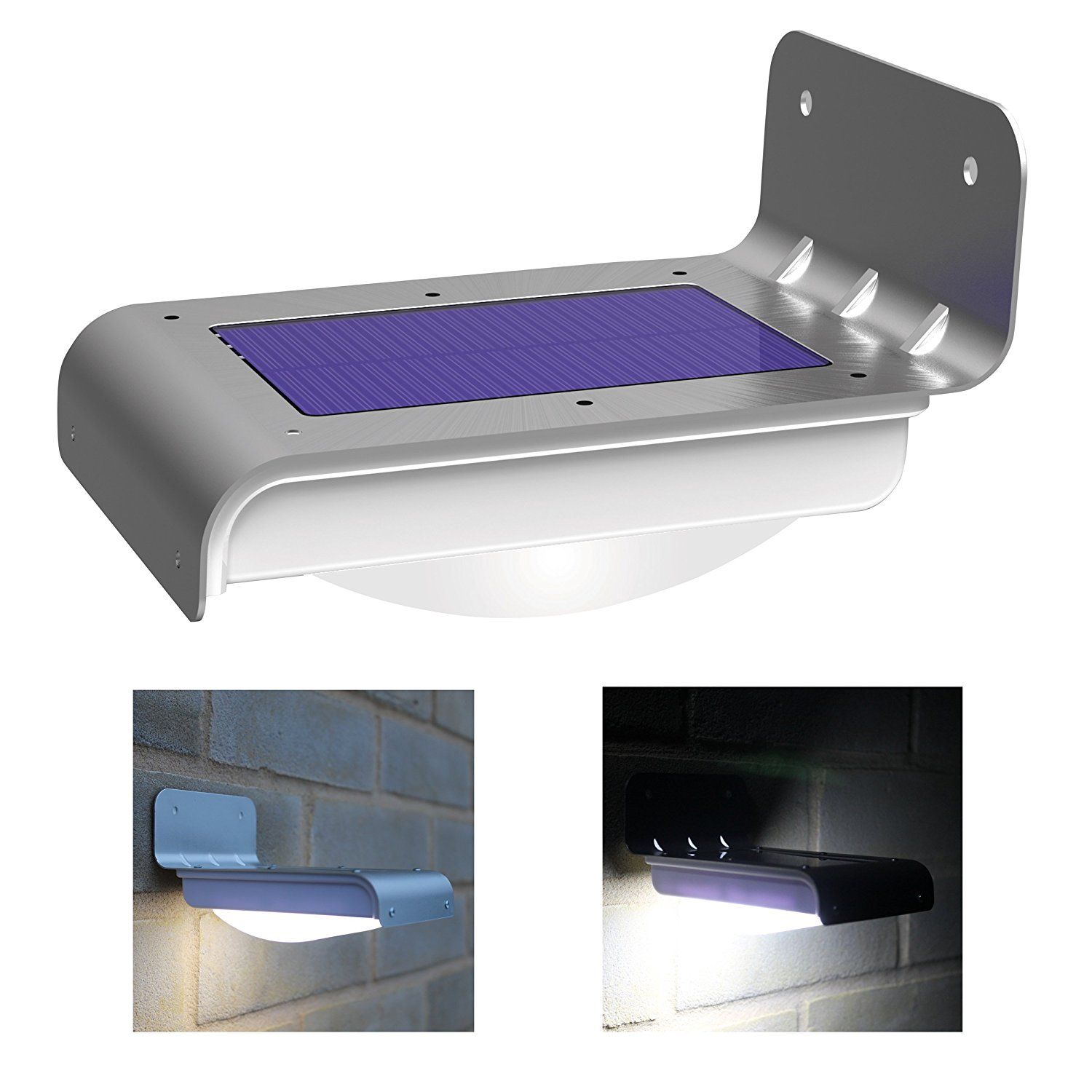 Acquista lampade solari da parete esterni 16 led solar power motion ... Lampade solari per esterno