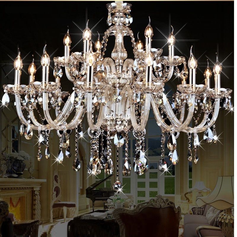 Luxury Crystal Chandelier Living Room Lustre Sala De Cristal Modern