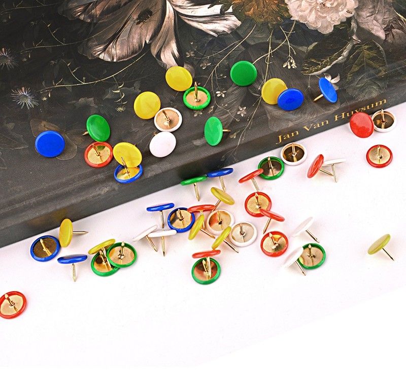 2020 Thumb Tacks Colored Drawing Pins Color Plastic Round Head Pinks