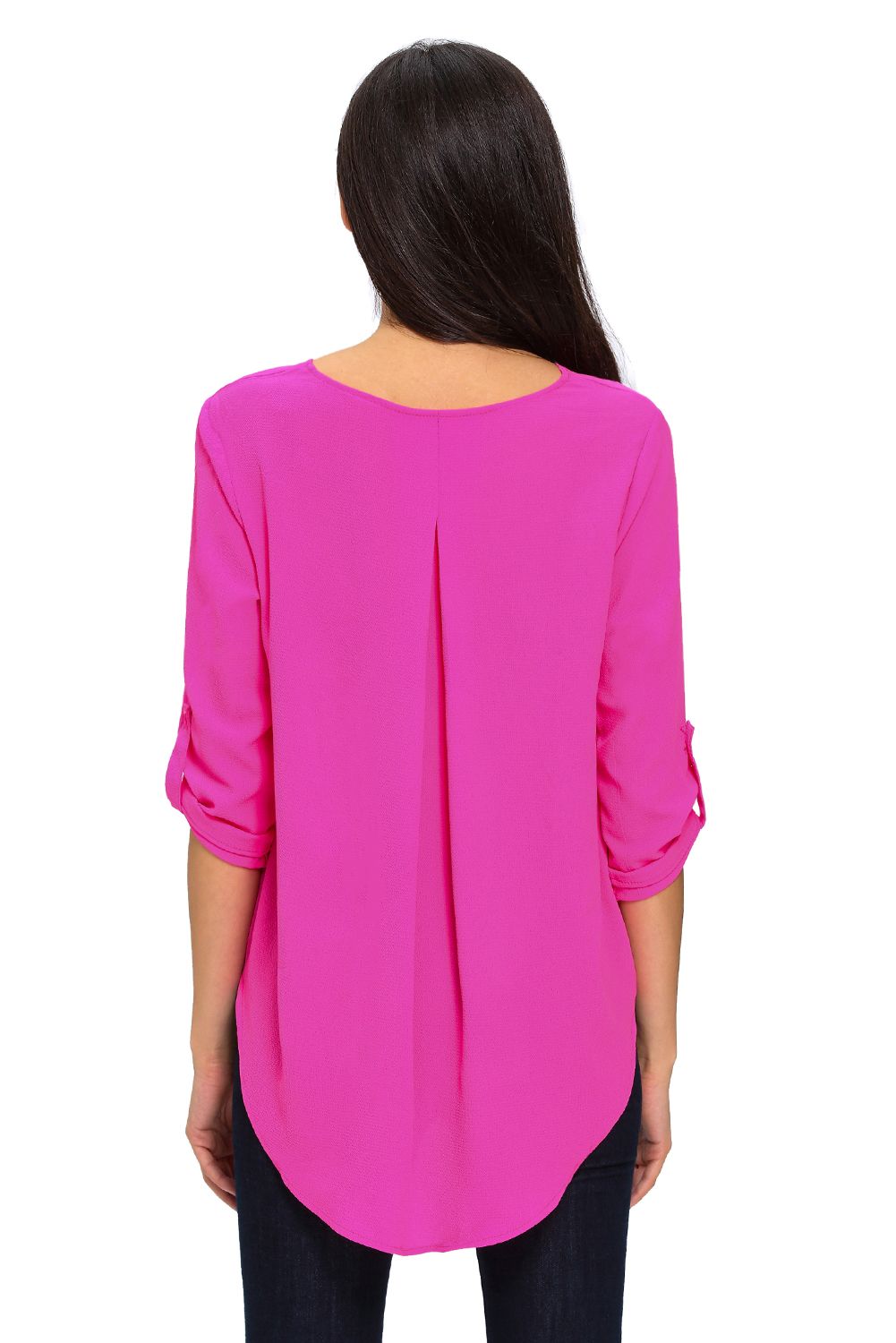 blusas elegantes color fucsia