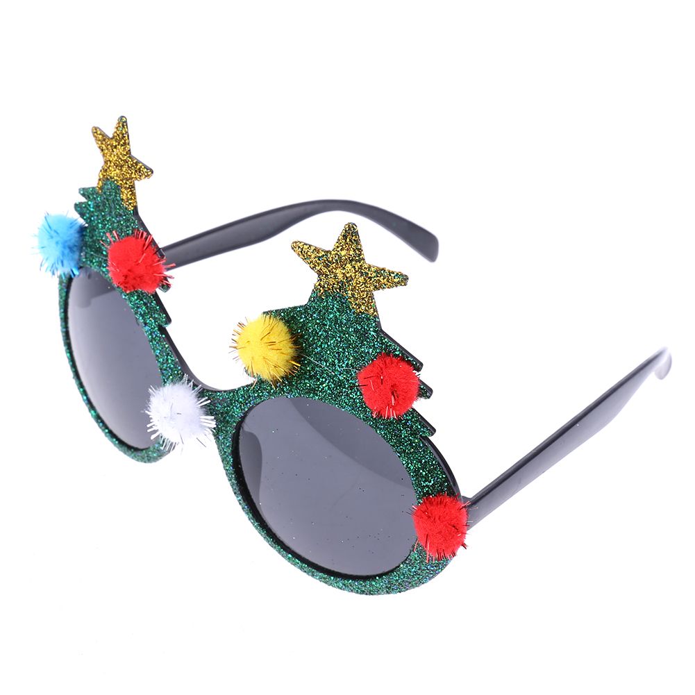 Glitter Christmas Glasses Party Sunglasses Xmas Tree Style Fancy Dress