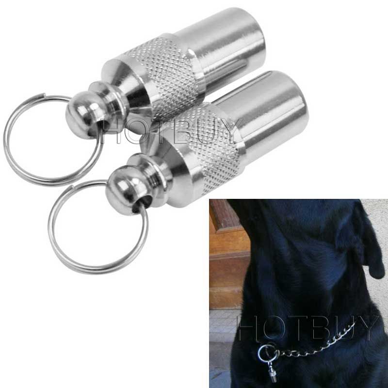 anti lost pet dog cat id name address label tag storage barrel tube silver address label