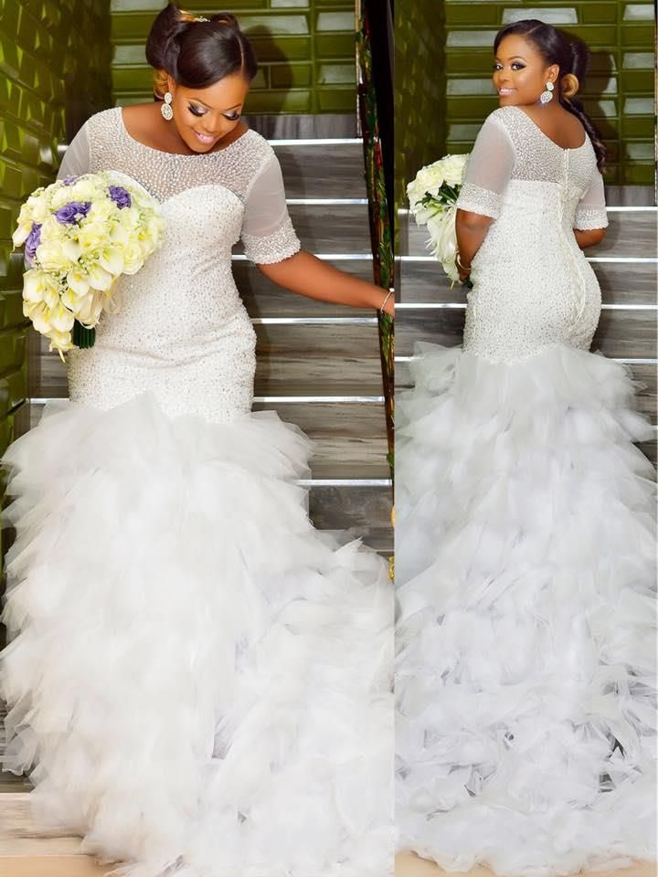 NE8261 New African Zambia  Mermaid Plus Size Wedding  