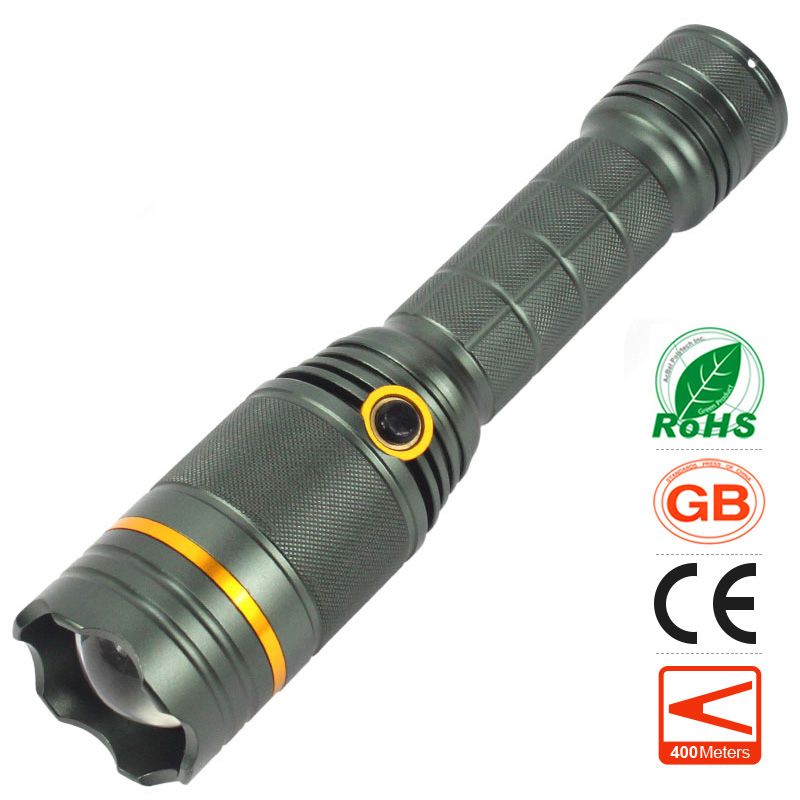 blue red white light source led flashlight 1000 lumens 10w life