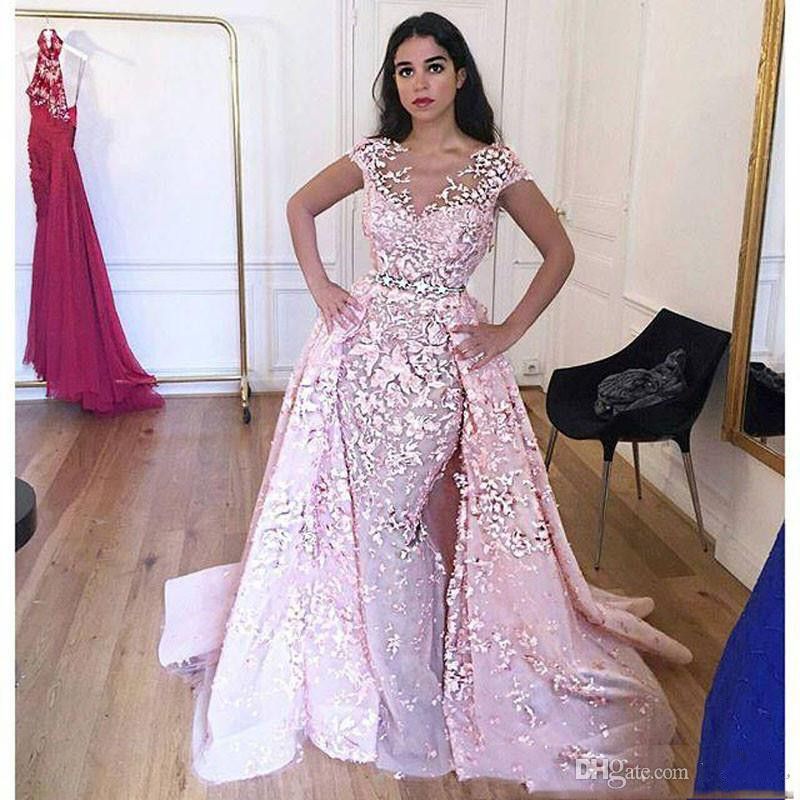 detachable train prom dress