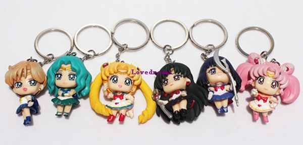 6pcs Anime ONE PIECE Key Ring Pendant PVC Action Figure Toy Keychain Gift 6pcs Anime ONE PIECE Key Ring Pendant PVC Action Figure Toy Keychain Gift