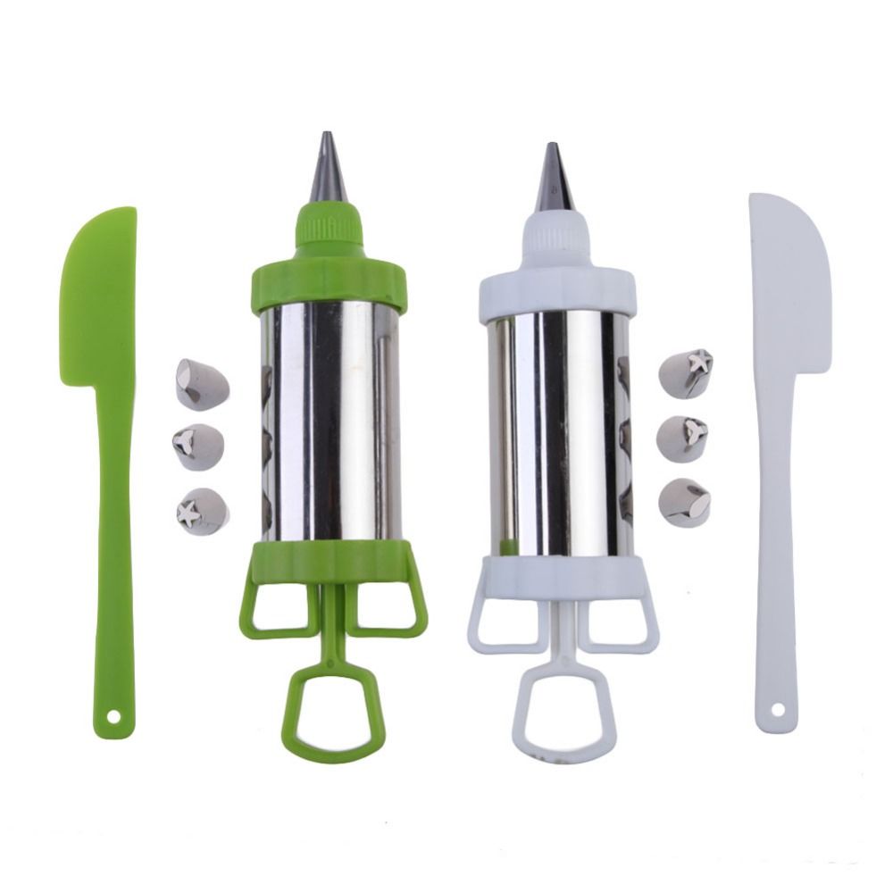 2020 Bakeware Cake Tools Stainless Steel Nozzles Piping Syringe Cookie