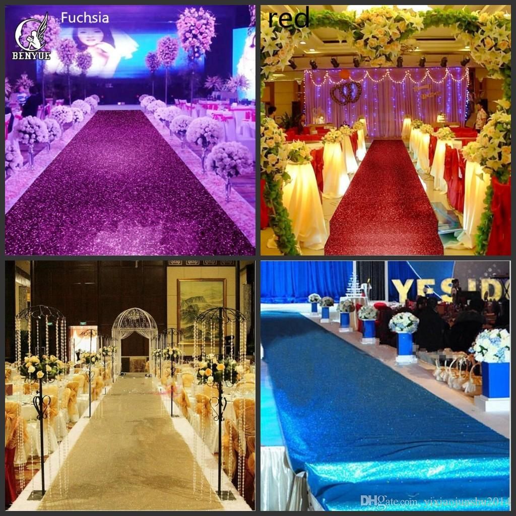 Fashion Wedding Decor Pearlescent Carpet 14 M Wide Shiny Aisle