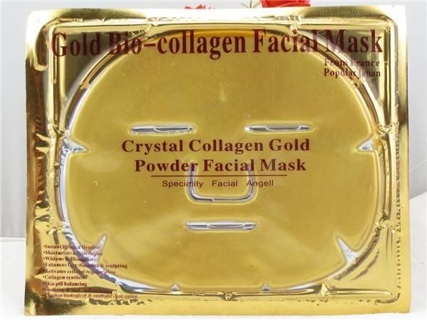 Cheap wholesale Gold Bio-Collagen Facial Mask Face Mask Crystal Gold Powder Collagen Facial Mask Moisturizing Anti-aging 24k Gold Masks