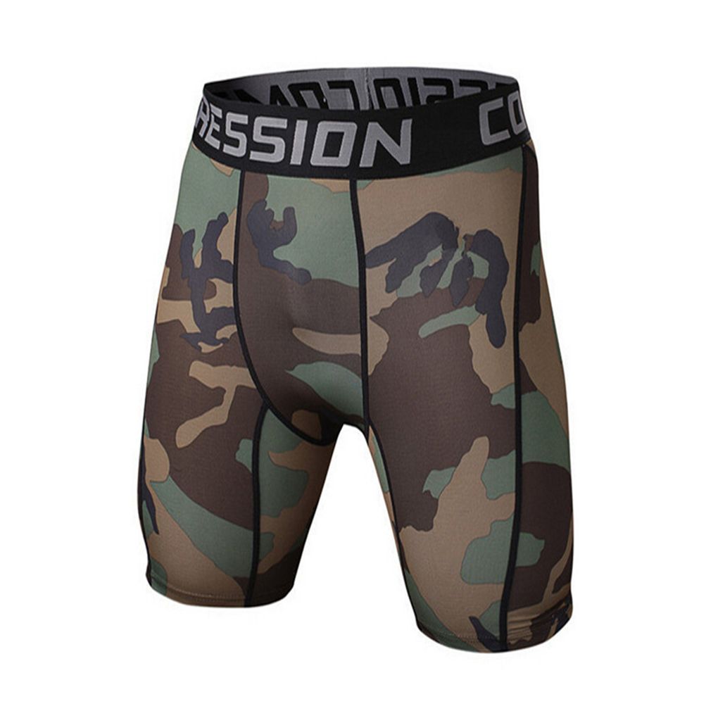 2020 Wholesale Camouflage Quick Dry Men Tight Skin Compression Shorts