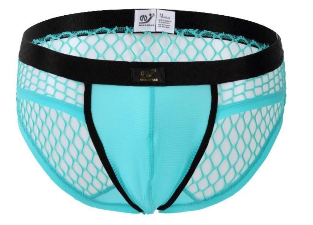 2020 New Fine Hot Sale Sexy Underwear Men Transparent Boxer Big Mesh Sexy Shorts Breathable Gay