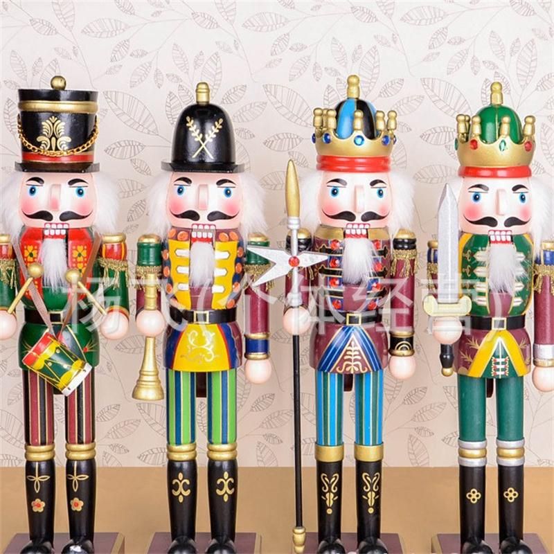 x outlets craft Hand Drawing Walnut Soldier Puppet Wooden Nutcracker Pure