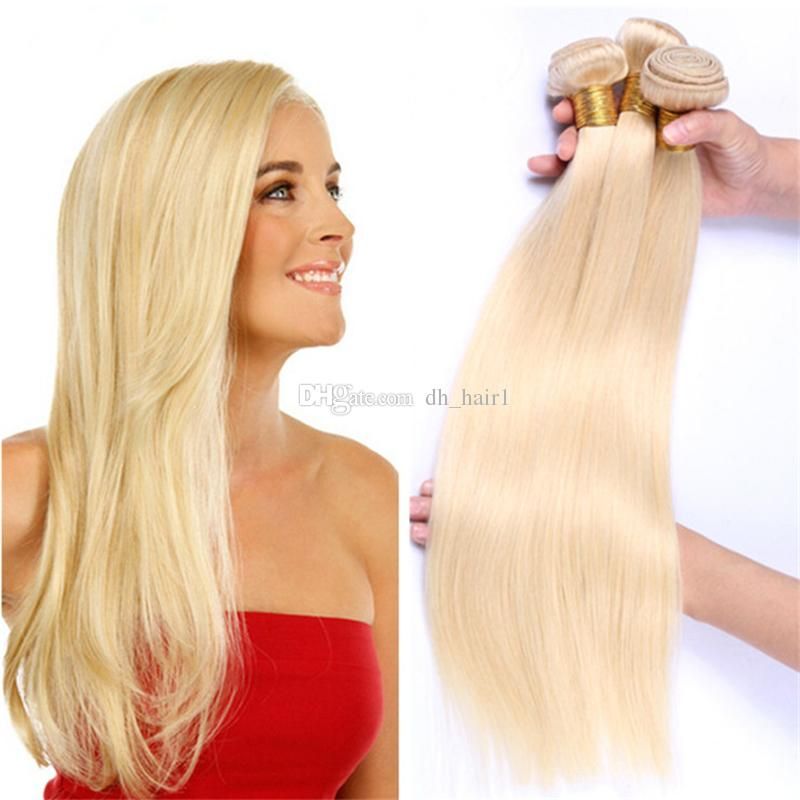 17a Pure Blonde Malaysian Straight Hair Bundles #17 Platinum ...